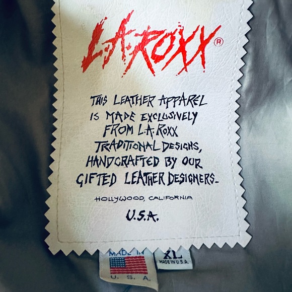 RARE Vintage LA Roxx Hollywood Metallic Silver Motorcycle Jacket - EXCELLENT! - Picture 5 of 9